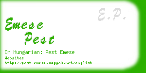 emese pest business card